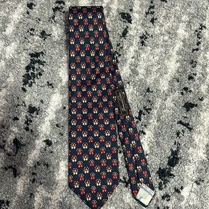 Vintage Yves Saint Laurent Dark Blue 100% Silk Men's Tie,from Famous Barr